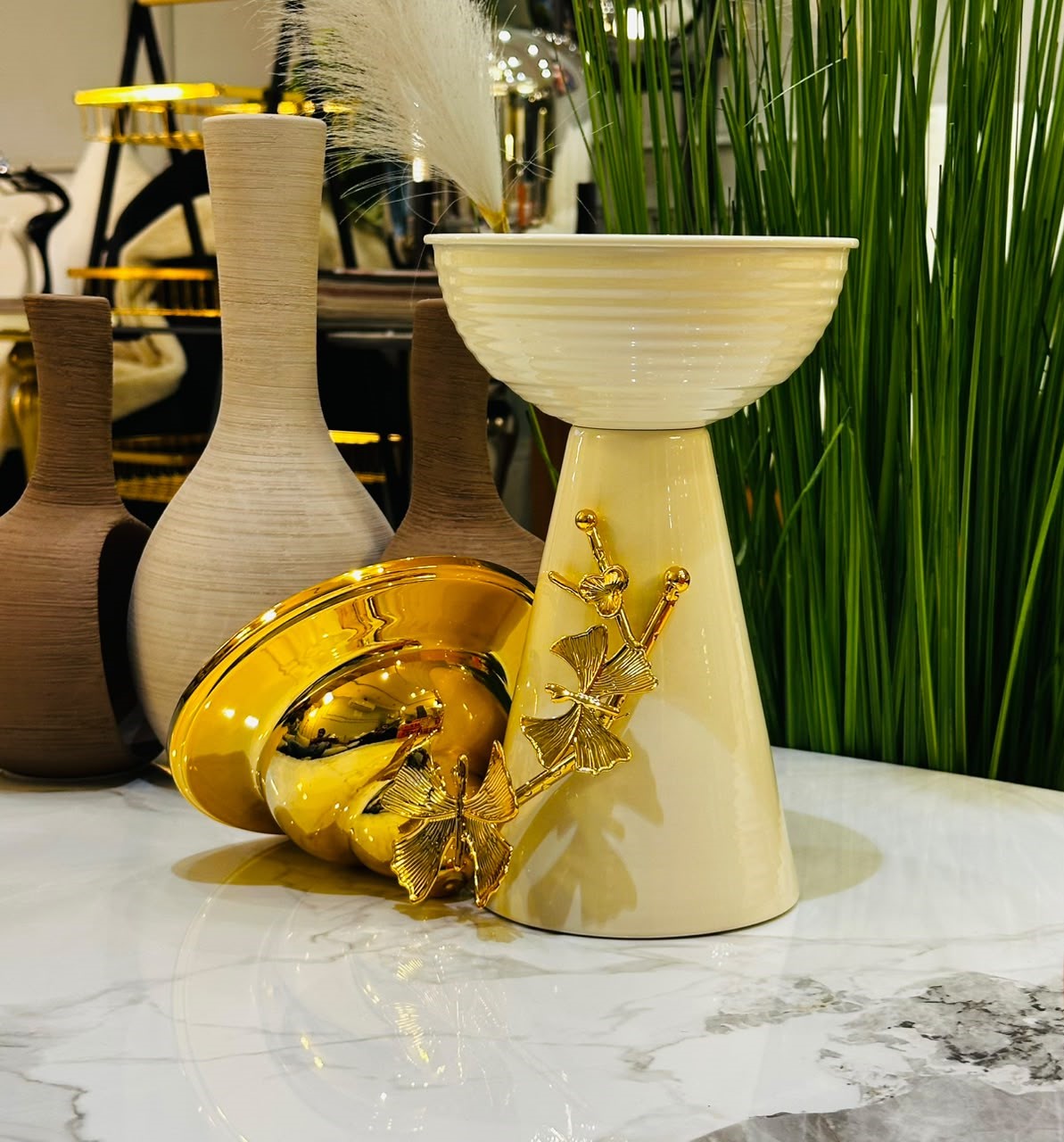 Aurum Bloom Decorative Candy Jar