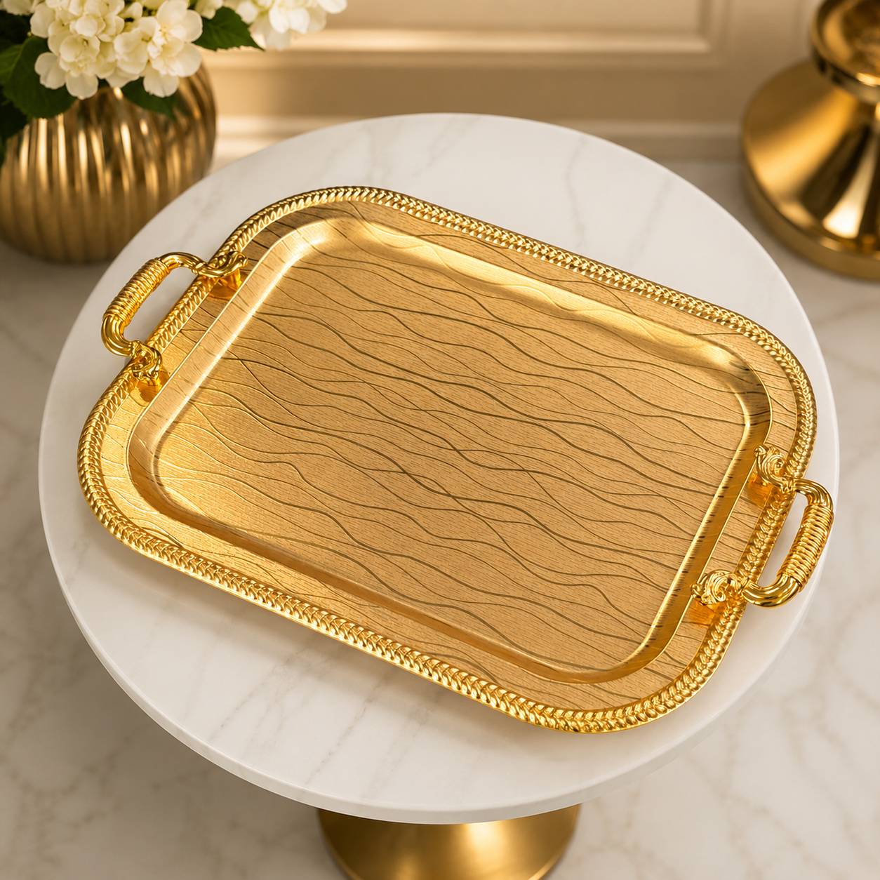 Royal Luxe Gold Serving Tray