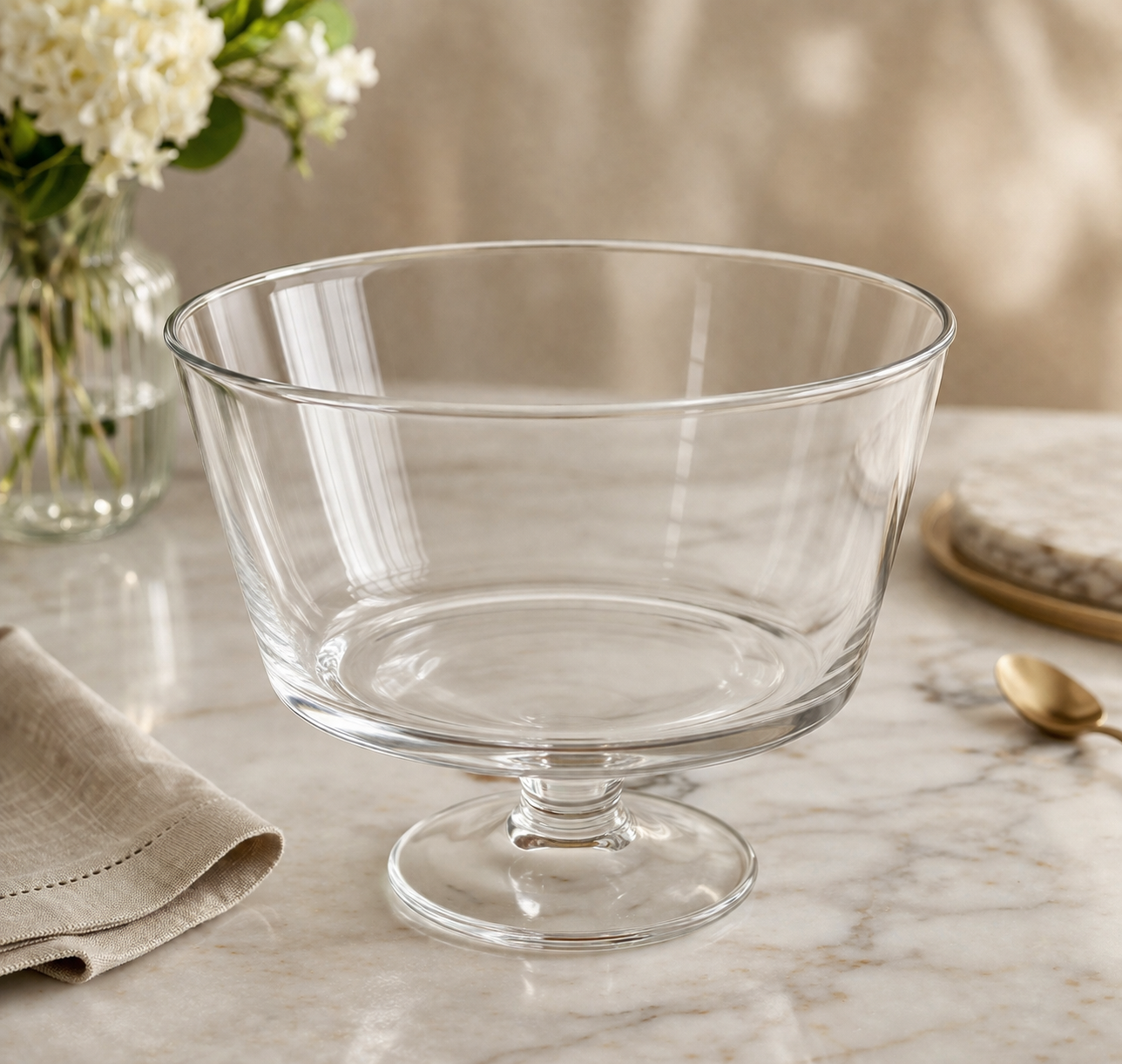 Luxury Footed Crystal Trifle Bowl