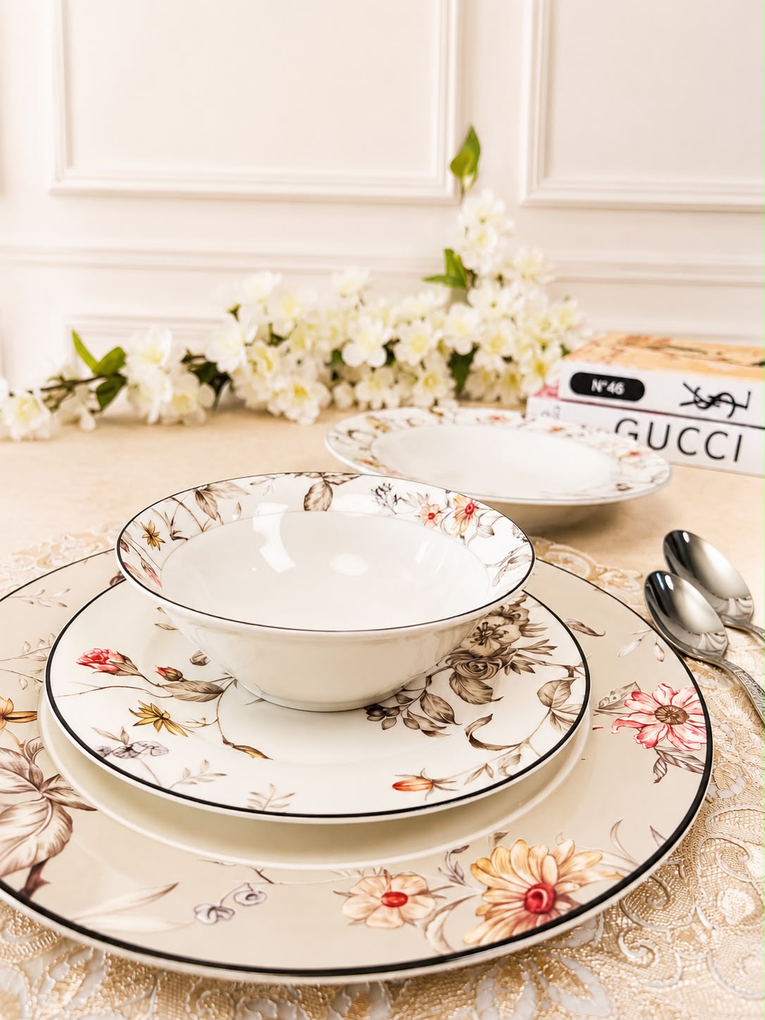 Vintage Botanical Breakfast Set 24PC