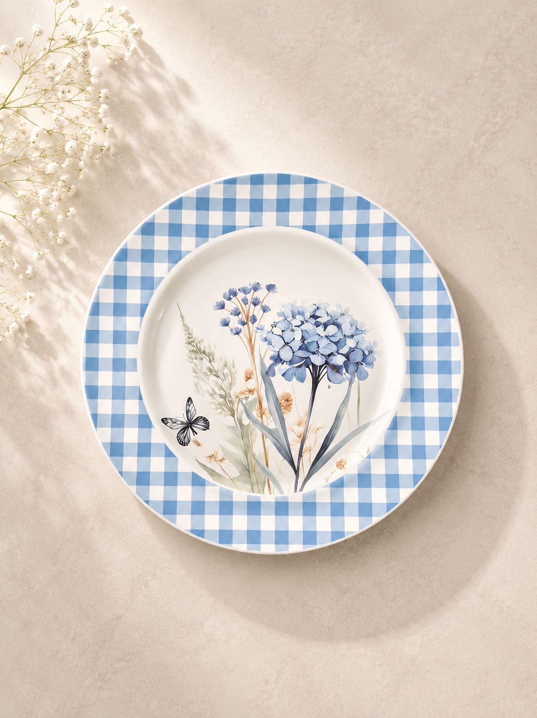 Blue Floral Breakfast Set