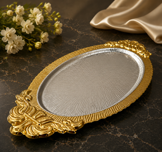 Elegant Oval-Shaped Serving Tray