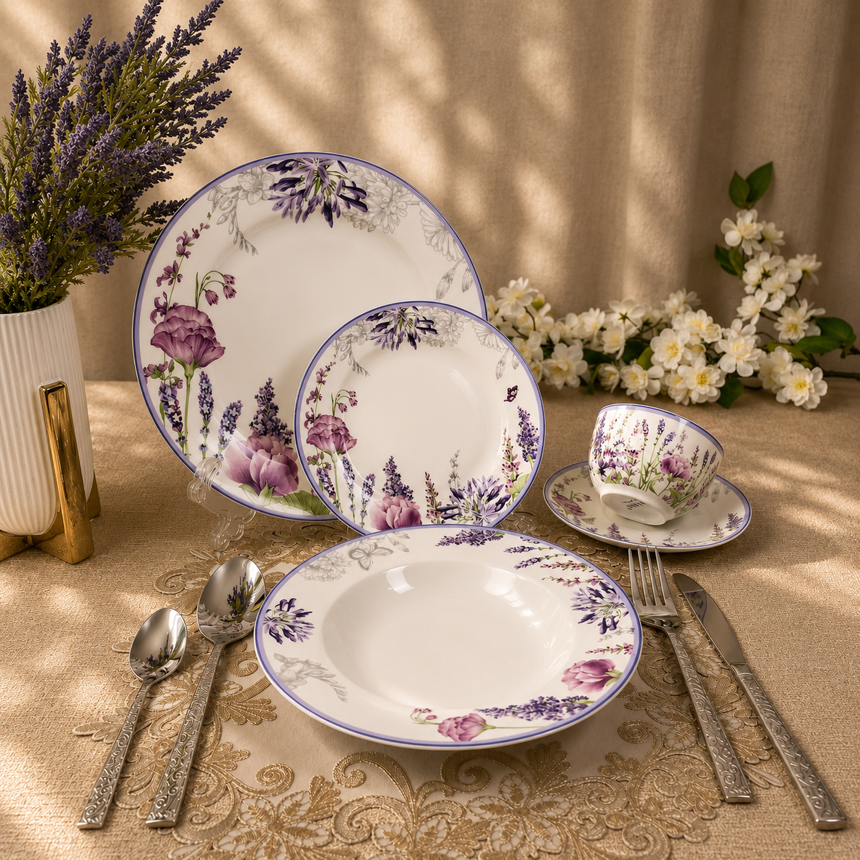 Lavender Bloom Breakfast Set