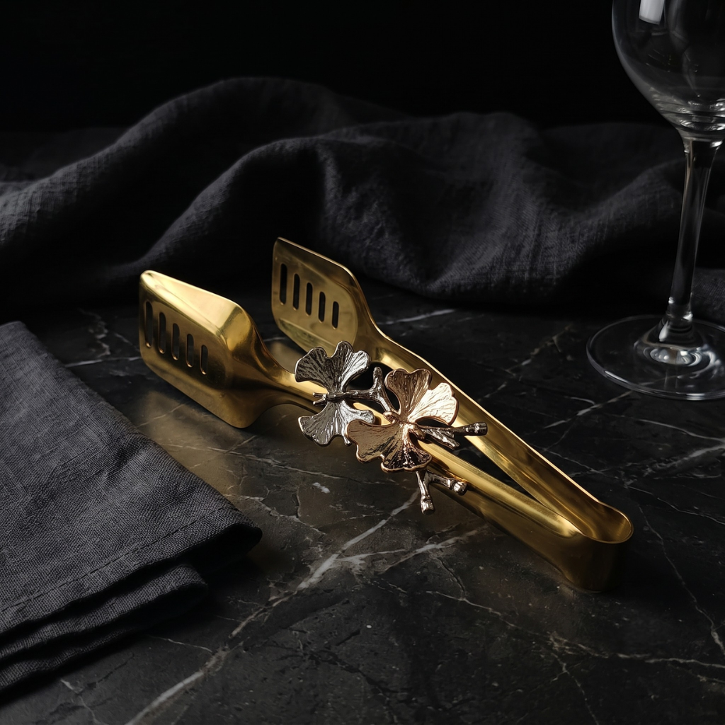 Fancy Butterfly Serving Tong In Gold