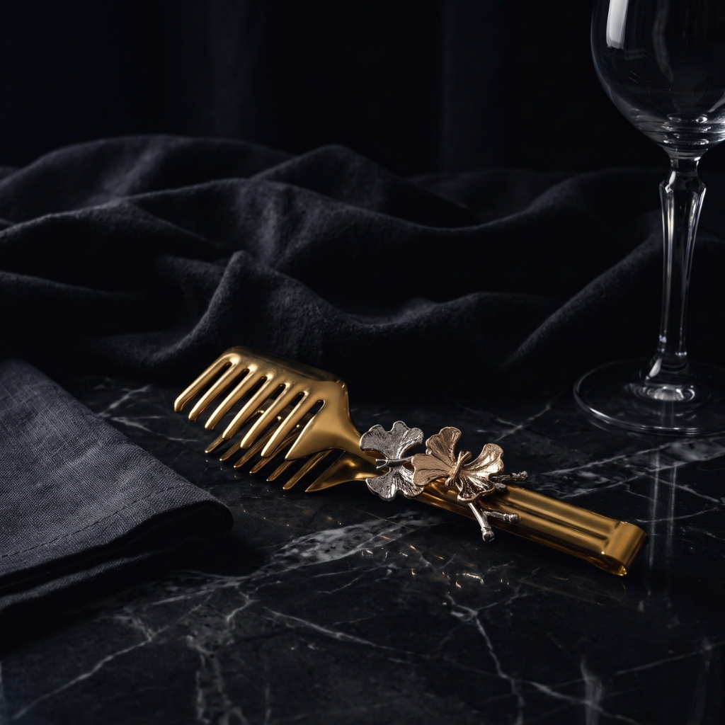 Fancy Butterfly Serving Tong In Gold