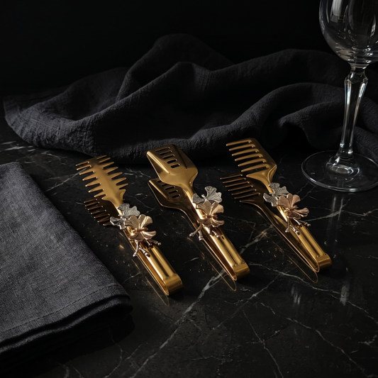 Fancy Butterfly Serving Tong In Gold