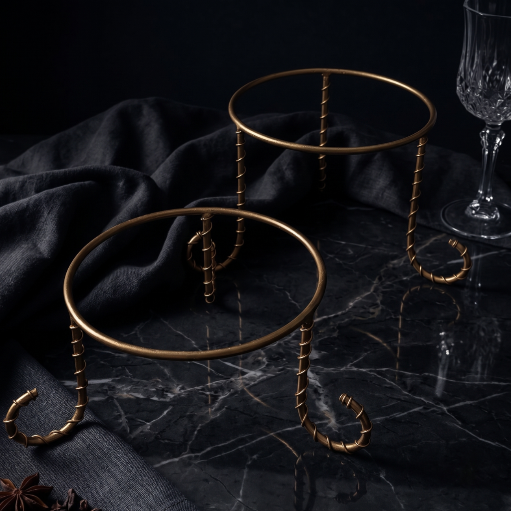 Elegant Gold Metal Stands