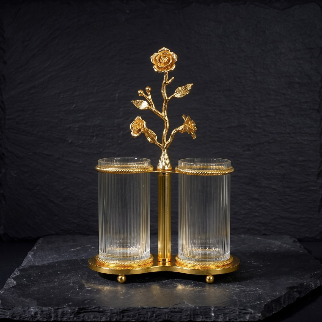 Luxury Gold Metal Cutlery Holder