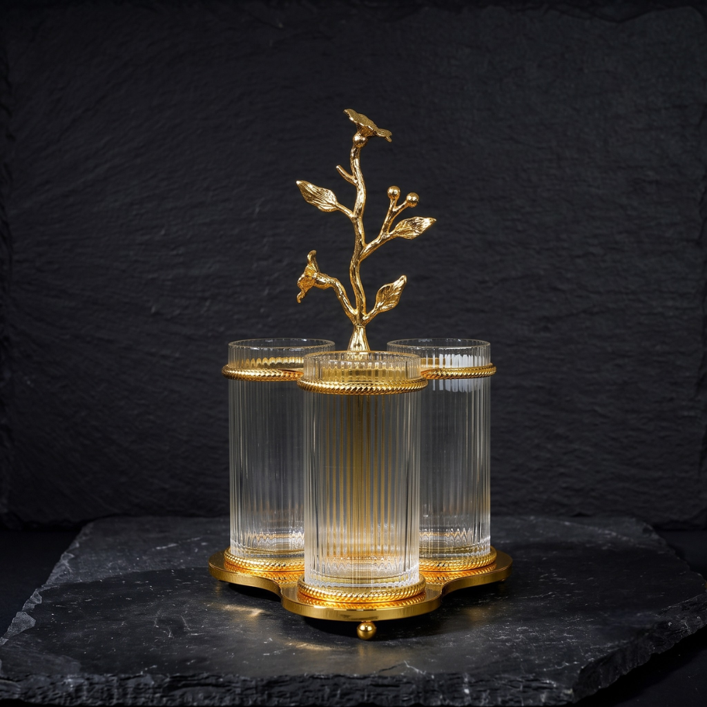 Luxury Gold Metal Cutlery Holder