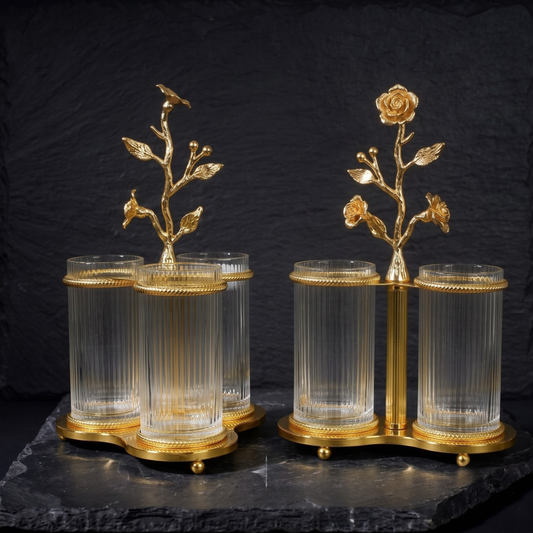 Luxury Gold Metal Cutlery Holder