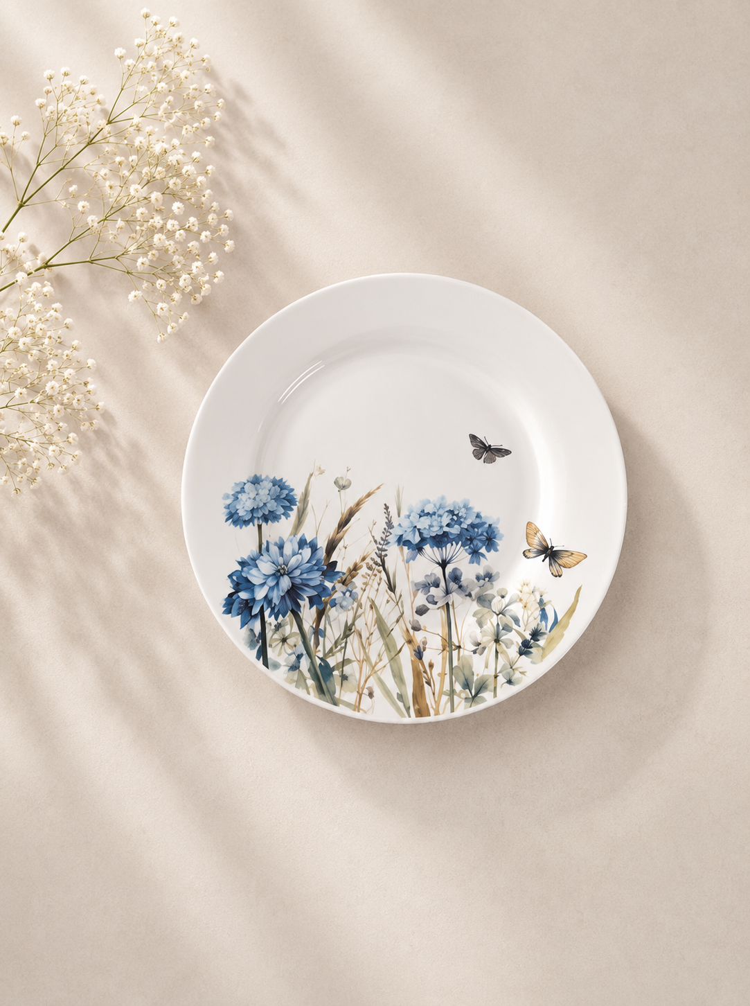Blue Floral Breakfast Set