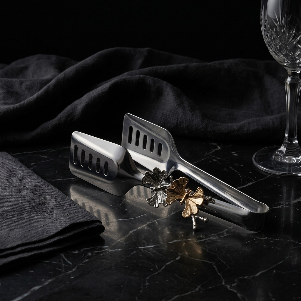 Fancy Butterfly Serving Tong In Silver