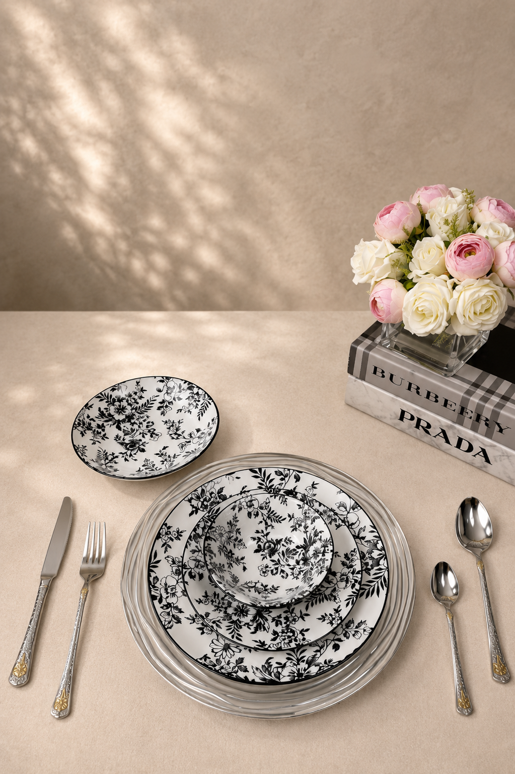 Noir Blossom Breakfast Set