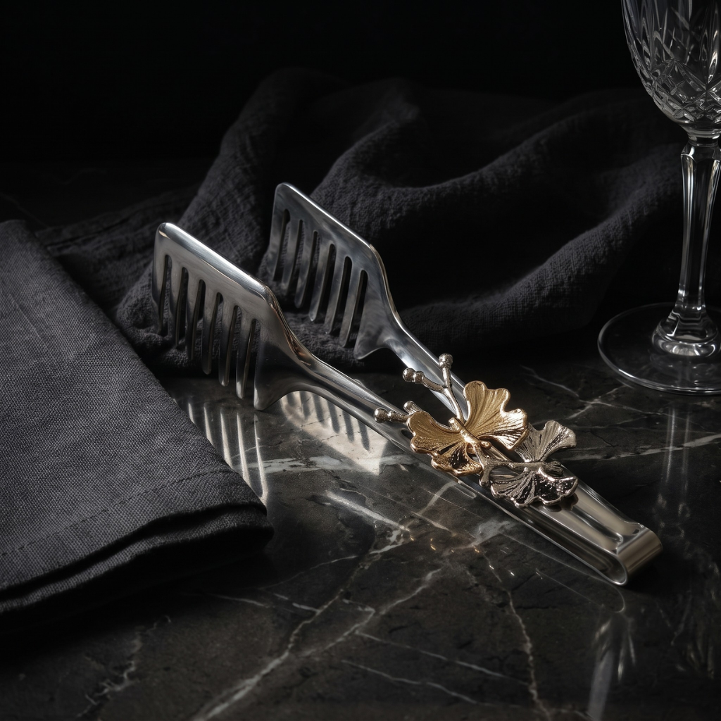 Fancy Butterfly Serving Tong In Silver