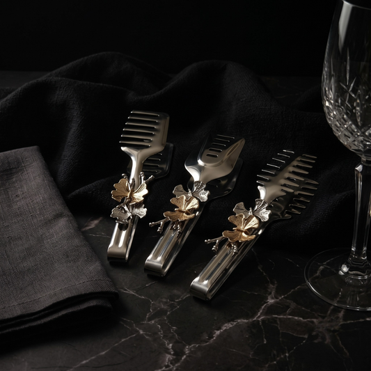Fancy Butterfly Serving Tong In Silver
