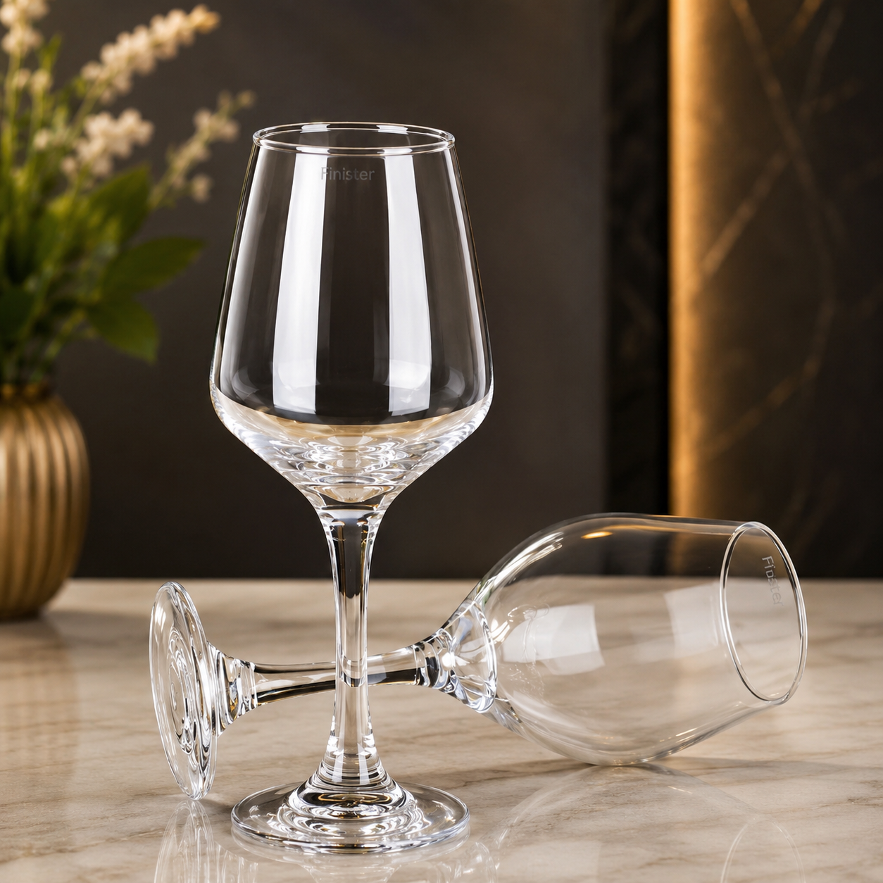 Elegant Crystal Wine Glass Set