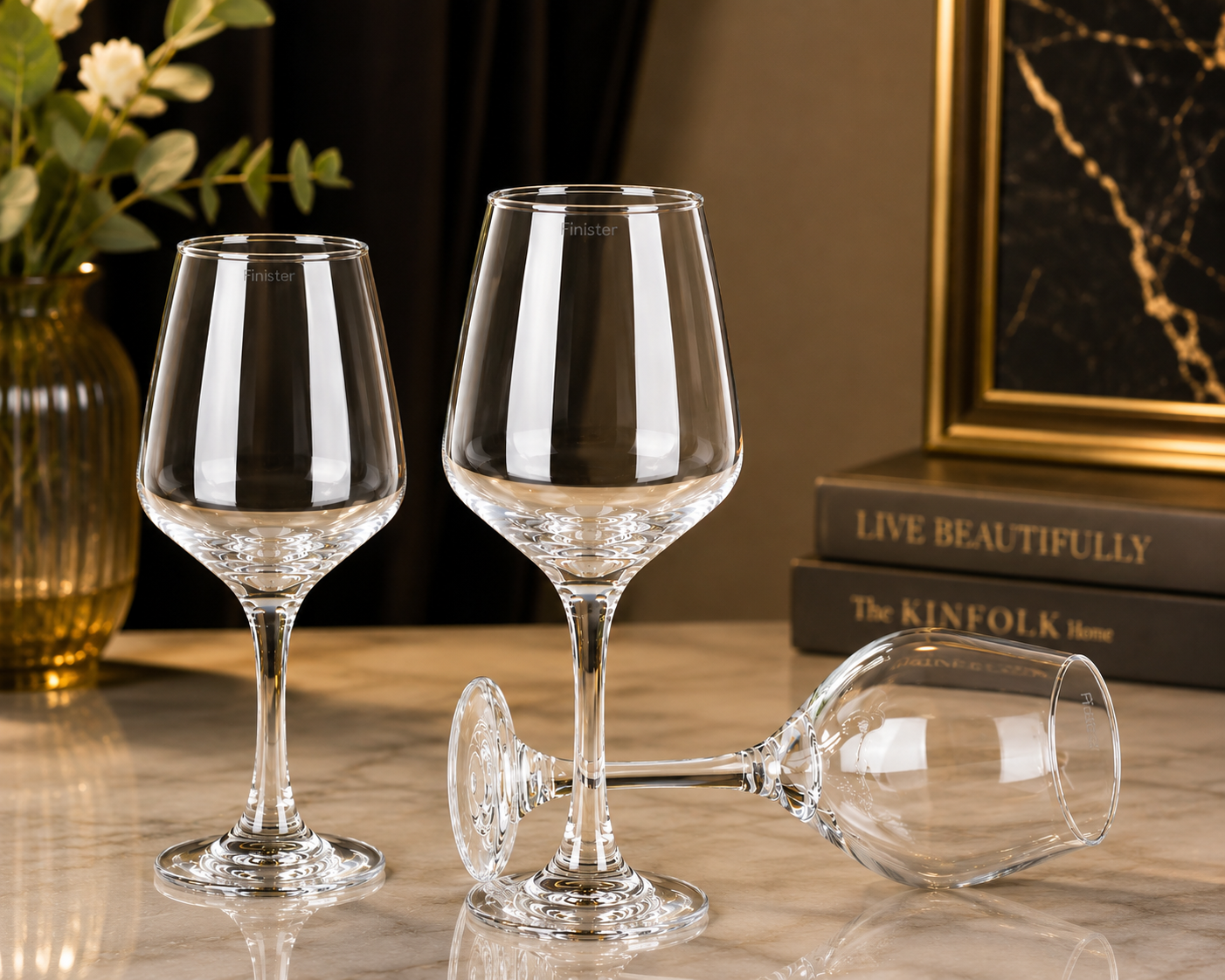 Elegant Crystal Wine Glass Set