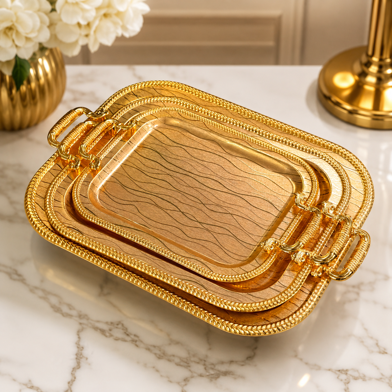 Royal Luxe Gold Serving Tray