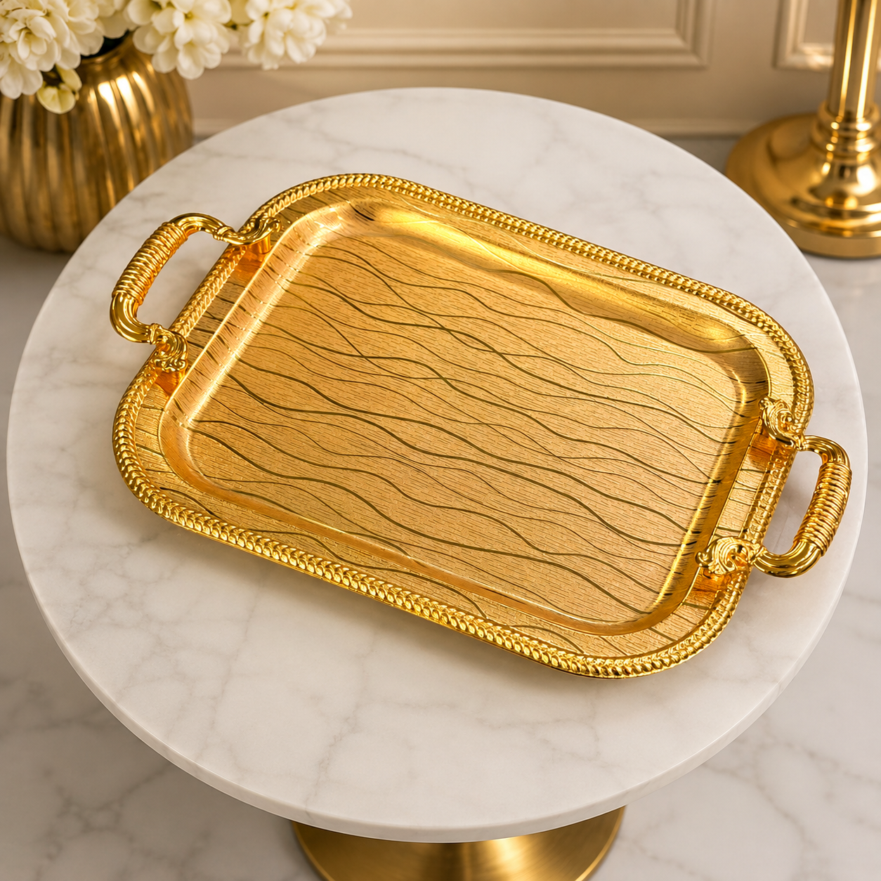 Royal Luxe Gold Serving Tray