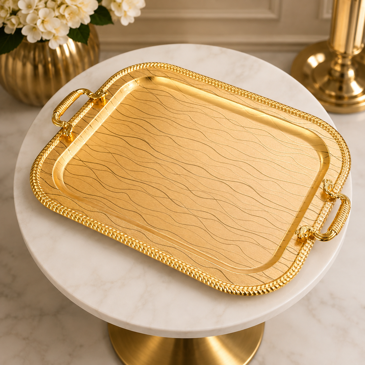 Royal Luxe Gold Serving Tray