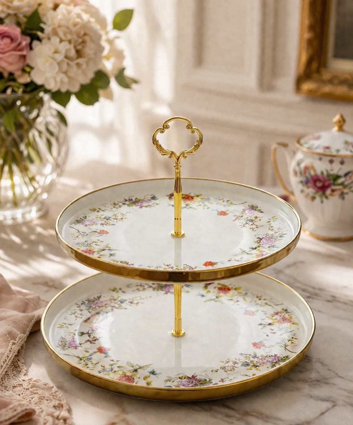 Floral Elegance 2-Tier