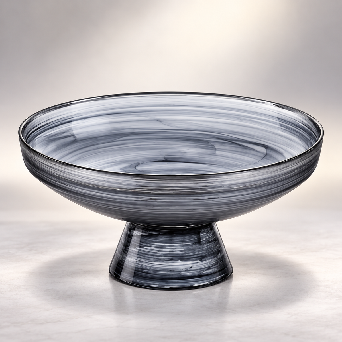 Milky Way Glass Pedestal Fruit Bowl
