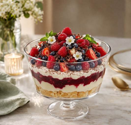 Luxury Footed Crystal Trifle Bowl