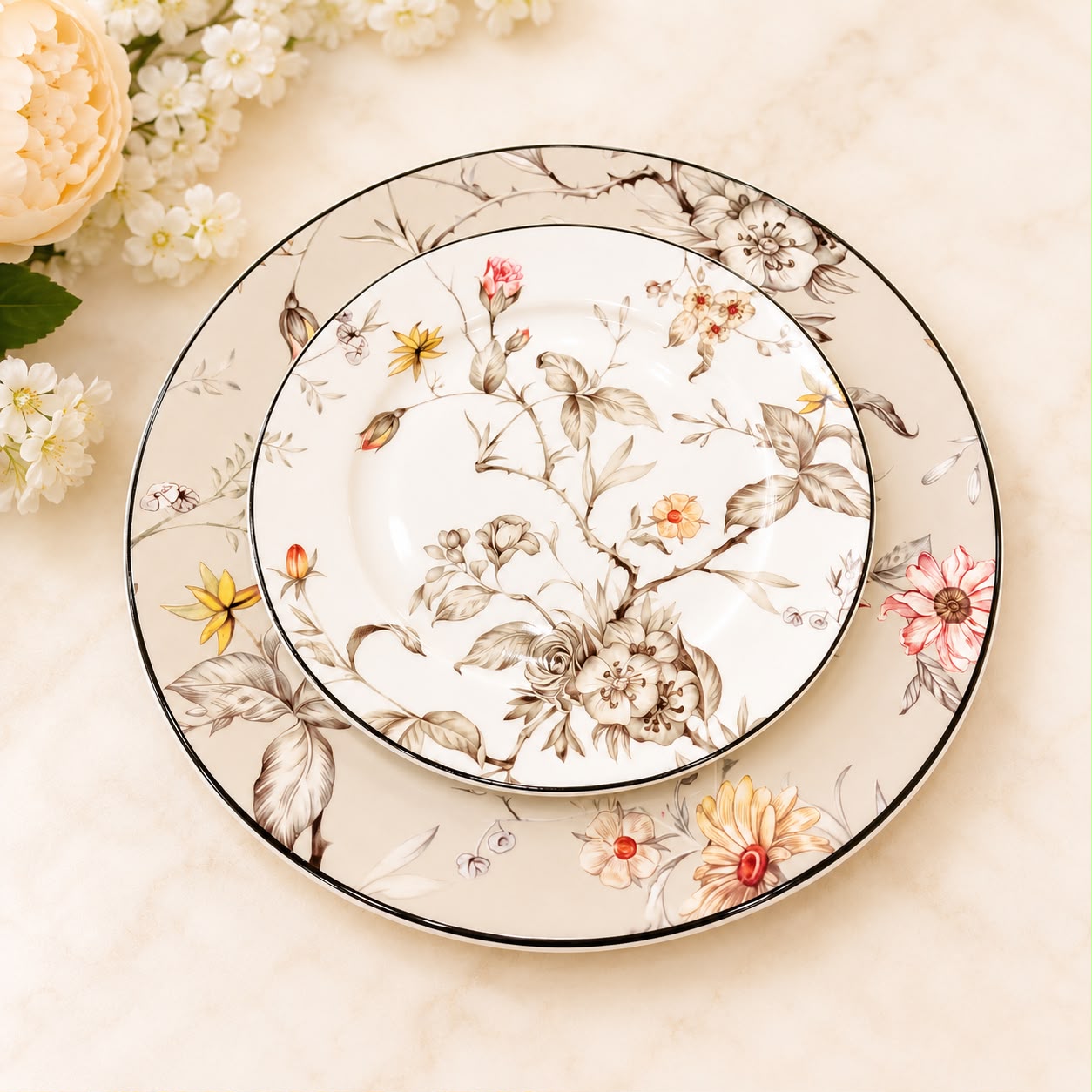 Vintage Botanical Breakfast Set 24PC