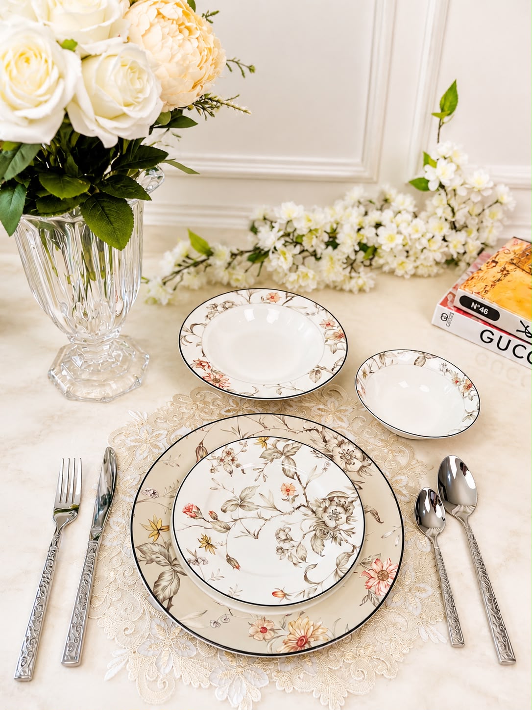 Vintage Botanical Breakfast Set 24PC
