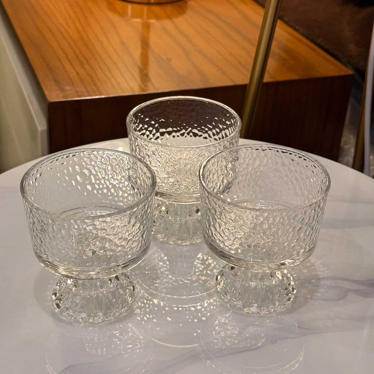 Hammered Crystal Dessert Set (6PC)