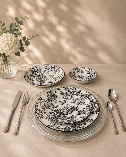 Noir Blossom Breakfast Set