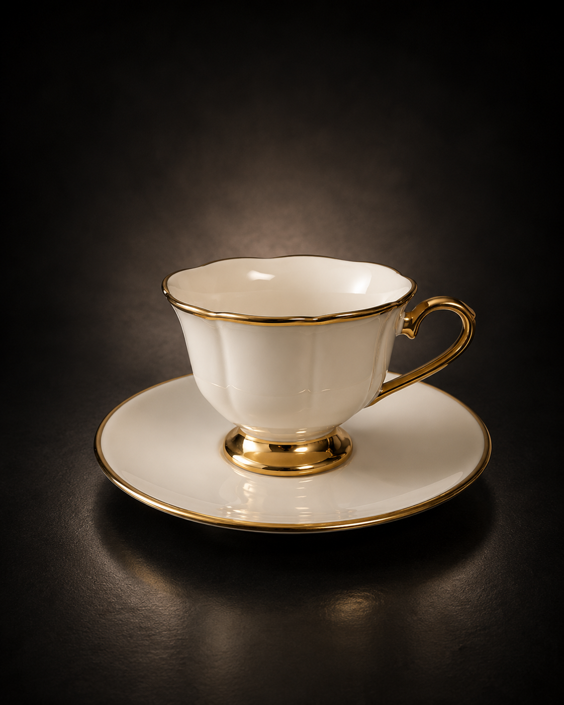 Royal Ivory Gold Teacup & Saucer