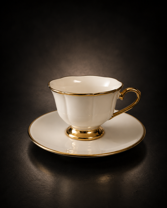 Royal Ivory Gold Teacup & Saucer