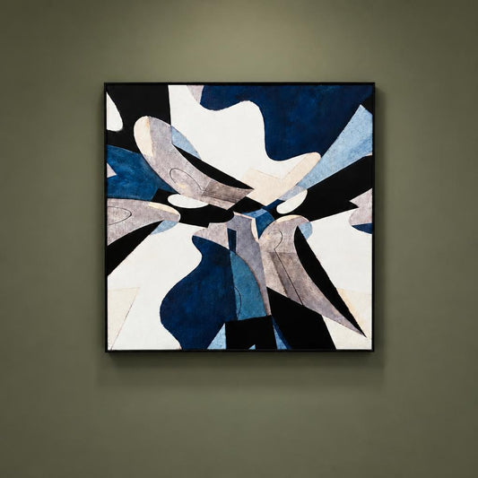 Navy & Ivory Abstract Wall Décor